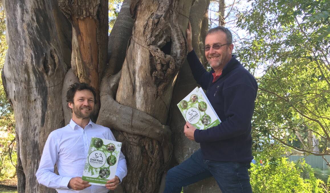 NPA's Oisin Sweeney (left) and Kevin Evans are garnering support for the reserve that would see 175,000ha of state forests added to existing protected areas in the region