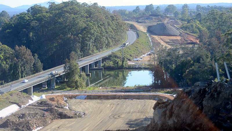 Work continues on the highway upgrade south of Nambucca Heads