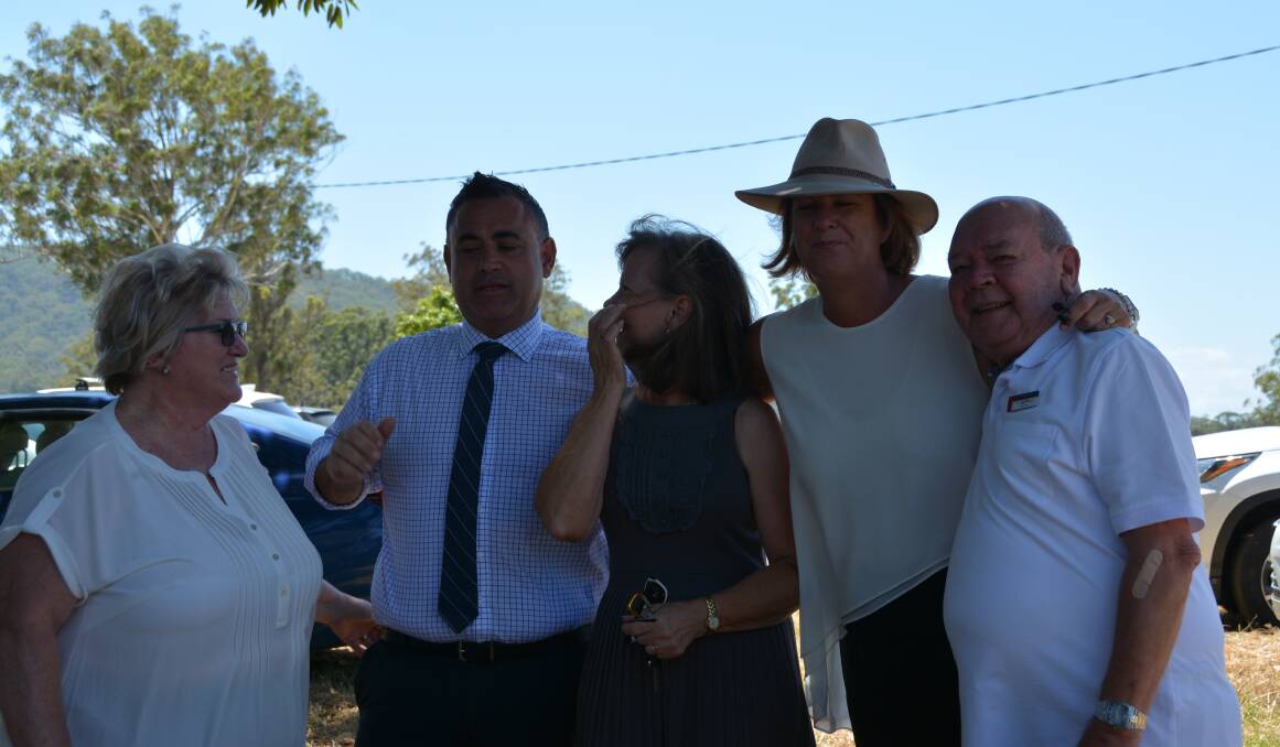 PRETTY HAPPY WITH THAT: Nambucca Shire councillors Janine Reed, John Wilson and mayor Rhonda Hoban with Deputy Premier John Barilaro and the Member of Oxley, Melinda Pavey