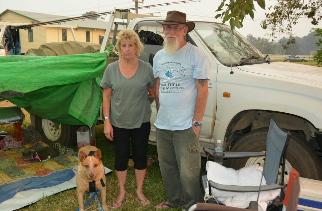 SCARED AND ANGRY: Cheryl Jory-Randell and Mal Cooper had to leave their homes in Allgomera