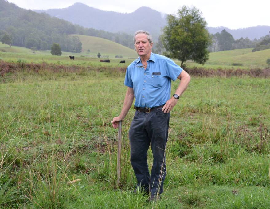TESTING TIME: Andy Moran at the site of one of the test digs
