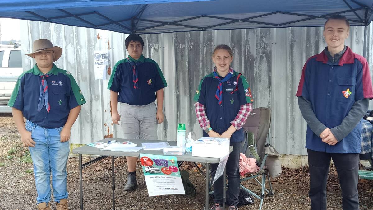 PART OF THE SCOUTING COMMUNITY: From left, Yvon, Drake, Ellie and Venturer Ryan
