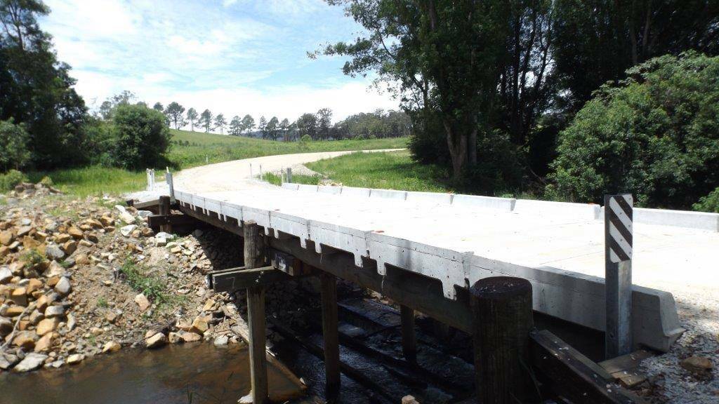 TIMBER BRIDGE REPLACEMENT IN THE SHIRE: Jack Ryall Bridge on Simpsons Ridge Rd is one of the many bridges already replaced 