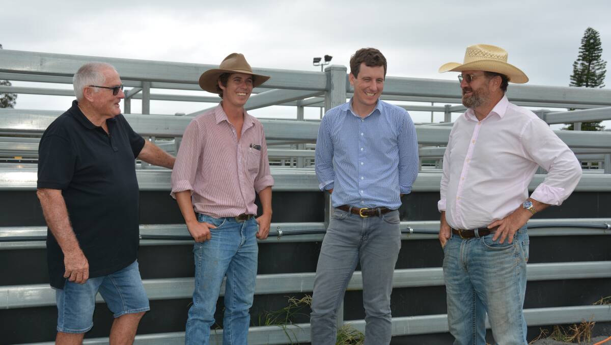 SHOWING THEY CARE: Nambucca Valley District Agricultursal Association members, from left, Peter Trisley (secretary), Jack and Jesse Stanton, Michael Ettelson (president)