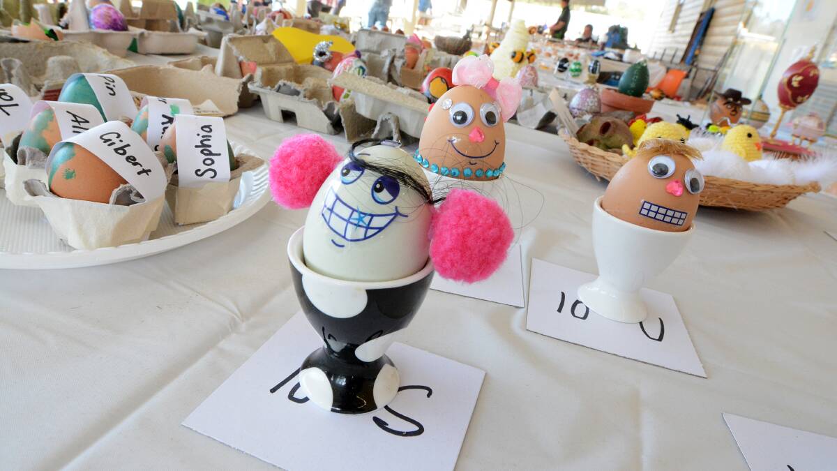 There were 75 eggs in the decorated egg competition, with local schools taking part. Photo: Scott Calvin