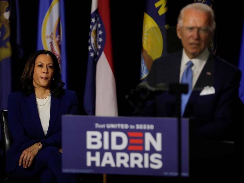 Joe Biden and Senator Kamala Harris have appeared together as running mates for the first time.