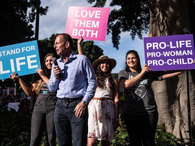 Tony Abbott has told an anti-abortion rally in Sydney that abortion was "infanticide on demand".