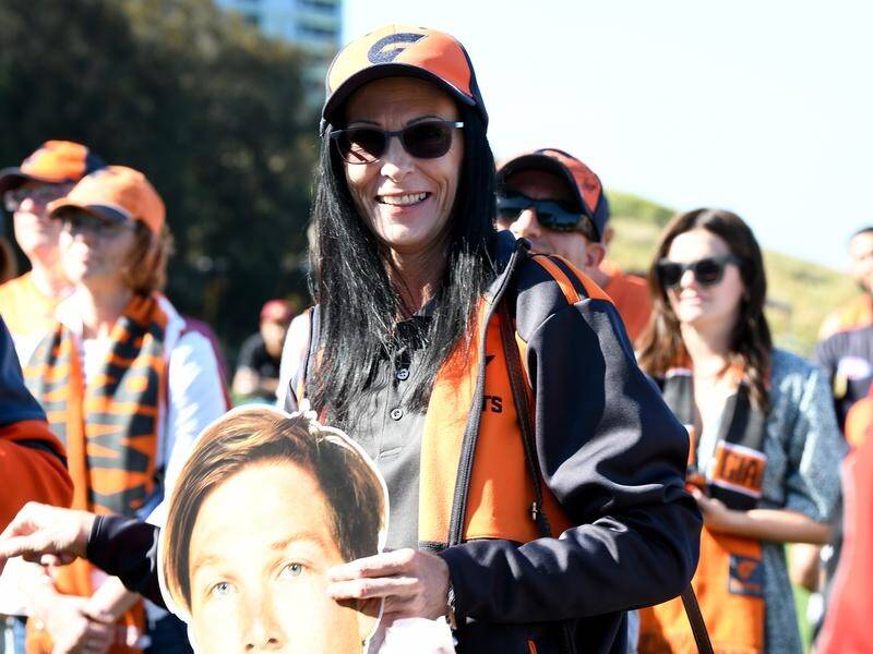 GWS Giants supporters attend the club's fan day after the AFL grand final loss.
