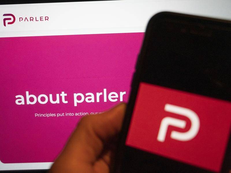 Parler's website is partially back online, but the app remains unavailable to subscribers.