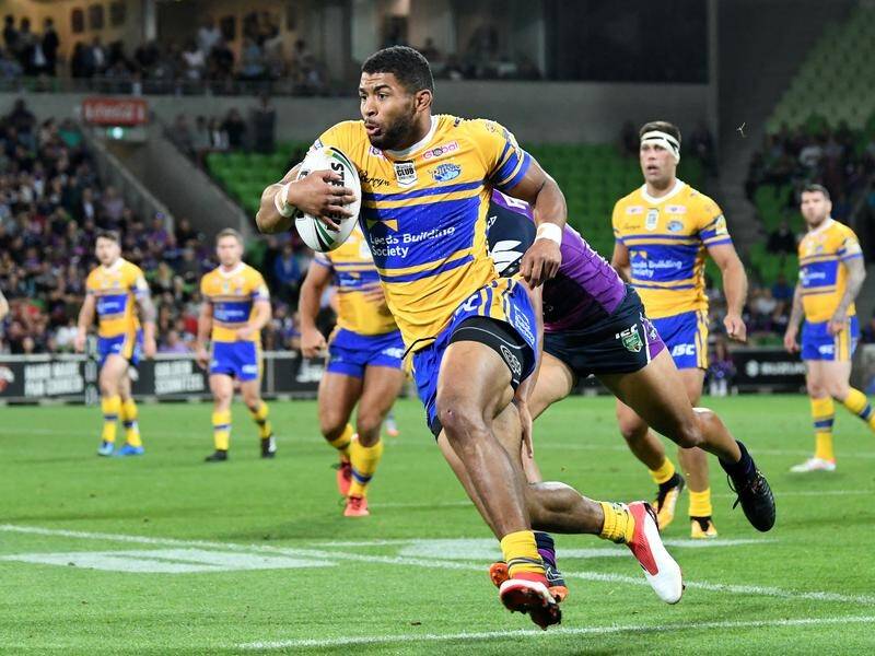 New Titans recruit Kallum Watkins pictured in action for the Rhinos last year.
