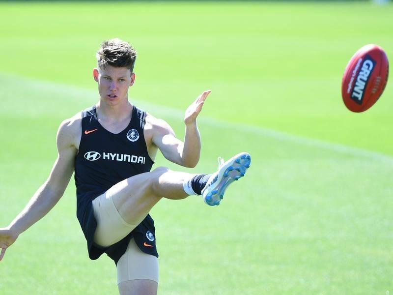 No.1 AFL draft pick Sam Walsh has impressed in Carlton's pre-season hit out with Hawthorn.