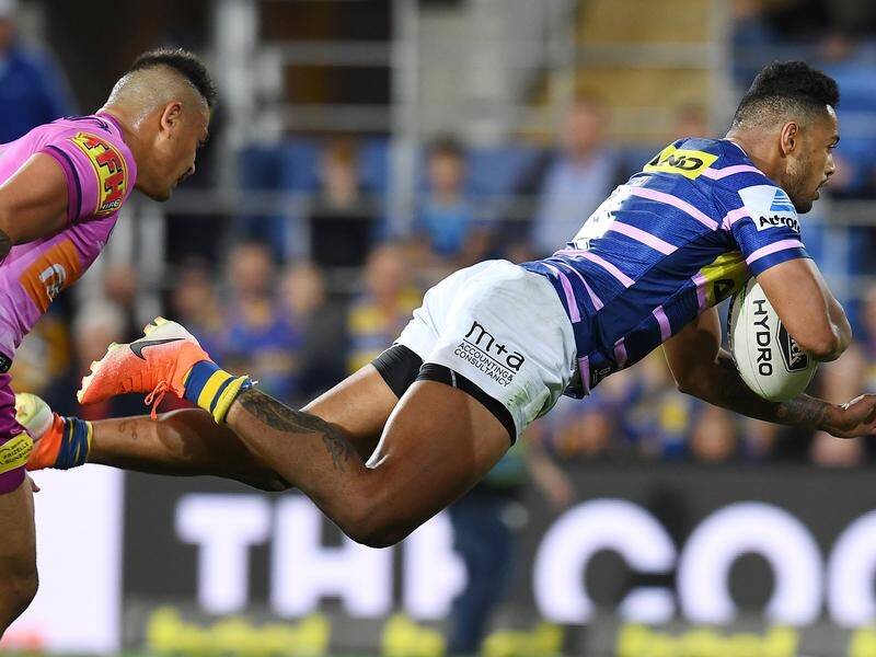 Waqa Blake has scored two of Parramatta's six tries in a 36-12 NRL thumping of Gold Coast.