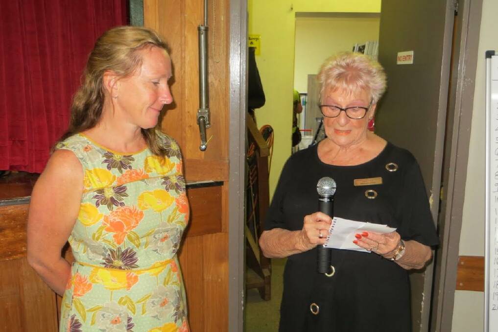 Allison from the 'Palliative Care Section' of Macksville Hospital accepted the Donation made by the Nambucca Valley Country Music Club. Presented by Club Secretary and Treasurer June Pettiford. Photo: Supplied 