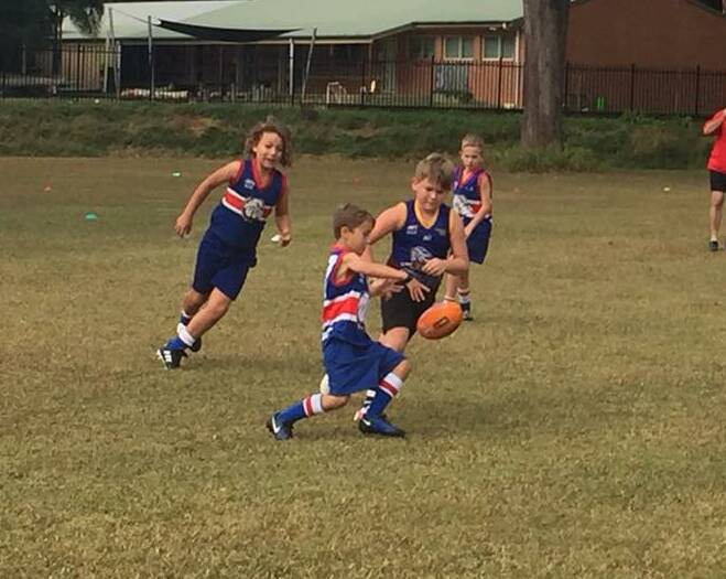 AFL CLINIC COMES TO TOWN: Nambucca Valley Lions Auskickers. Photo: Supplied 