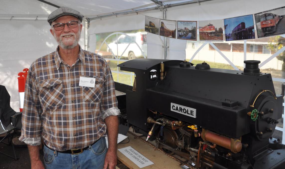 Bruce Anderson spent 30 years building his massive Steam Locomotive 'Carole'. Photo: Stephen Katte 