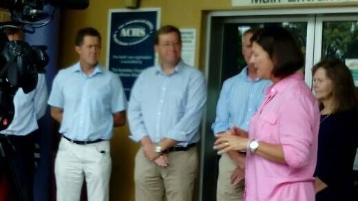 The announcement at Macksville Hospital this morning. Photo: Christine Glover