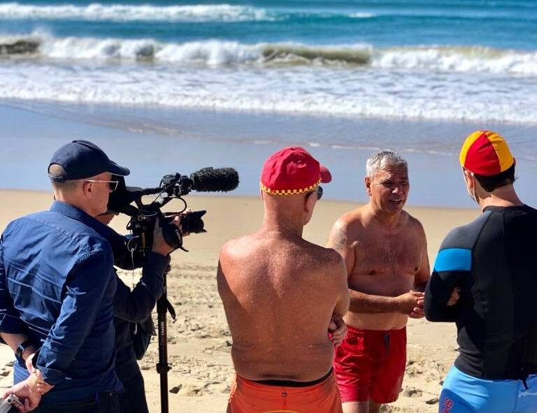 Sink or swim: Liberal candidate for Gilmore Warren Mundine at Shoalhaven Heads Surf Lifesaving Club on the NSW South Coast at the weekend 