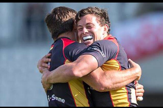 Ecstatic: Former Nambucca Rooster Jarrod Saul represents the German international rugby sevens team. Photo: Supplied.